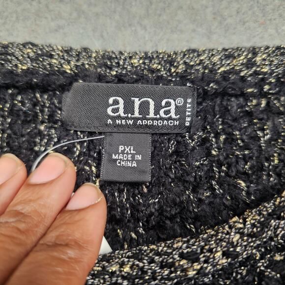 A.n.a Black Crew neck Sweater Size XL Petite - Picture 5 of 6